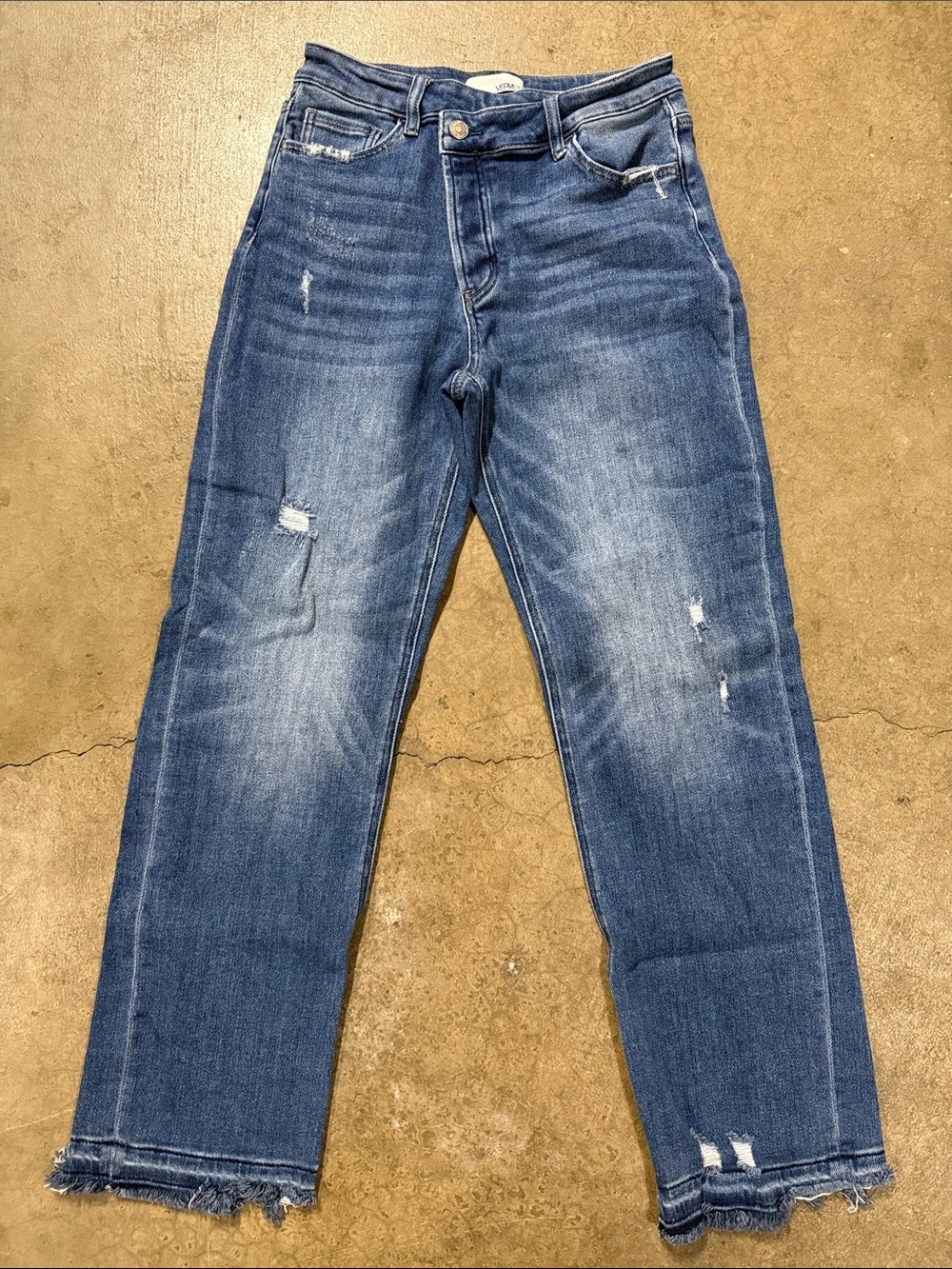 VERVET BY FLYING MONKEY Men's Straight-Leg Distressed Jeans - Blue